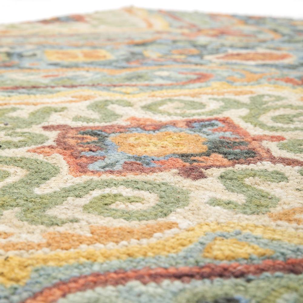 Boho Colorful Diamond Swirl Pattern Rug