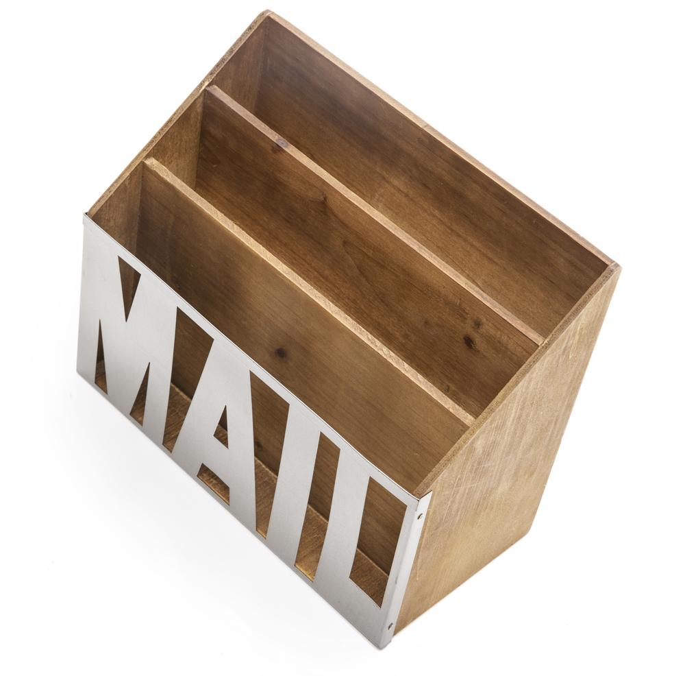 Wood and Metal Contemporary Desk Organizer