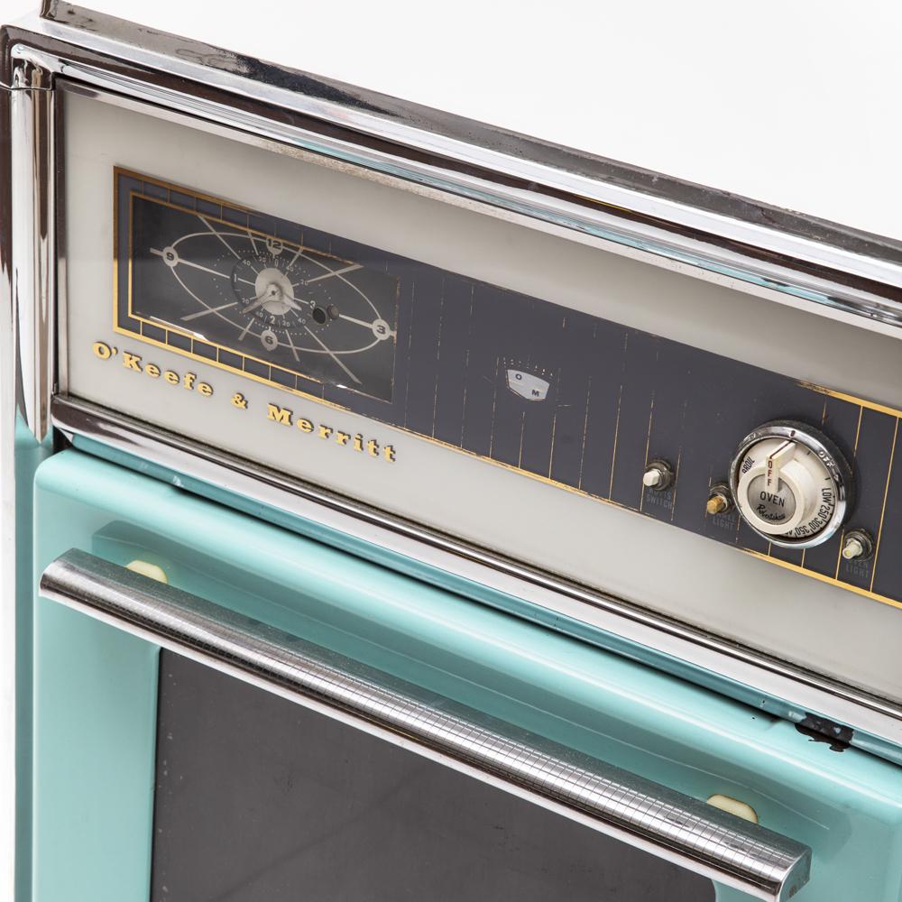 Vintage Teal Wall Oven Facade