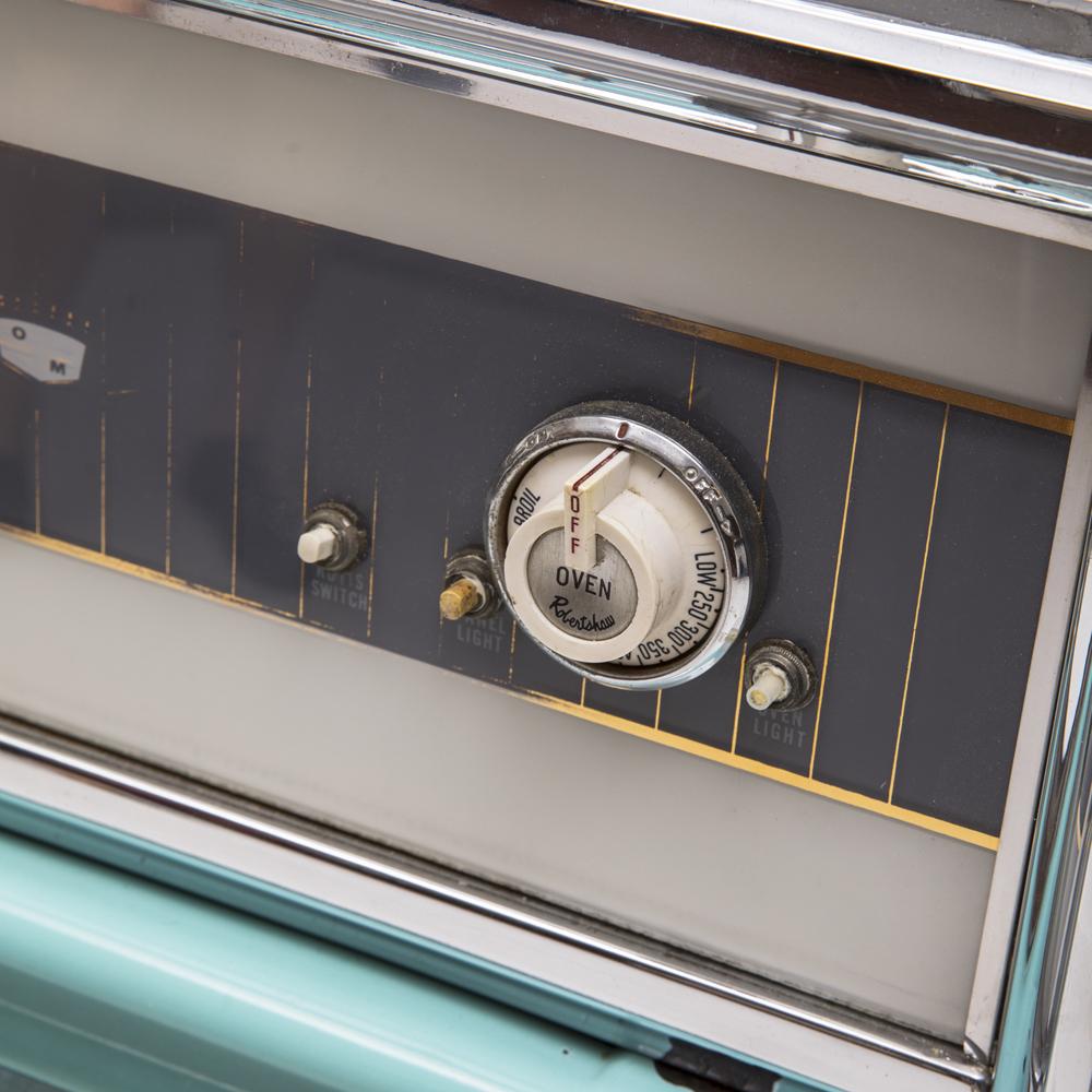 Vintage Teal Wall Oven Facade
