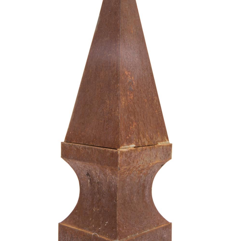 Brown Pyramid-Shaped Newel