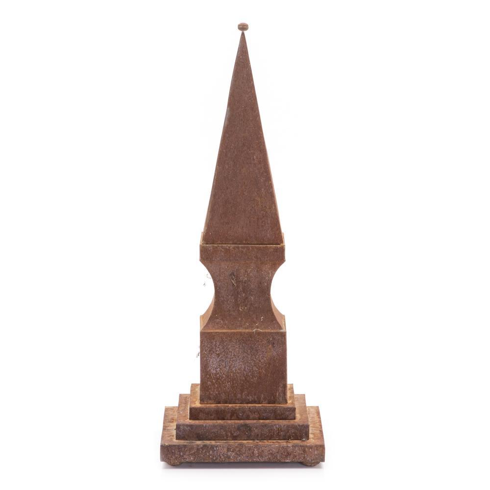 Brown Pyramid-Shaped Newel