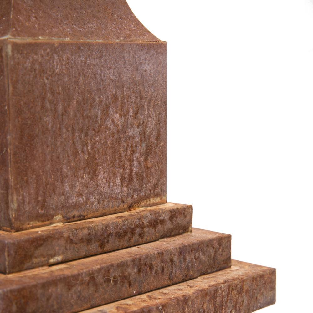 Brown Pyramid-Shaped Newel