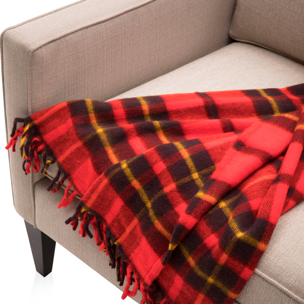 Red Tartan Throw