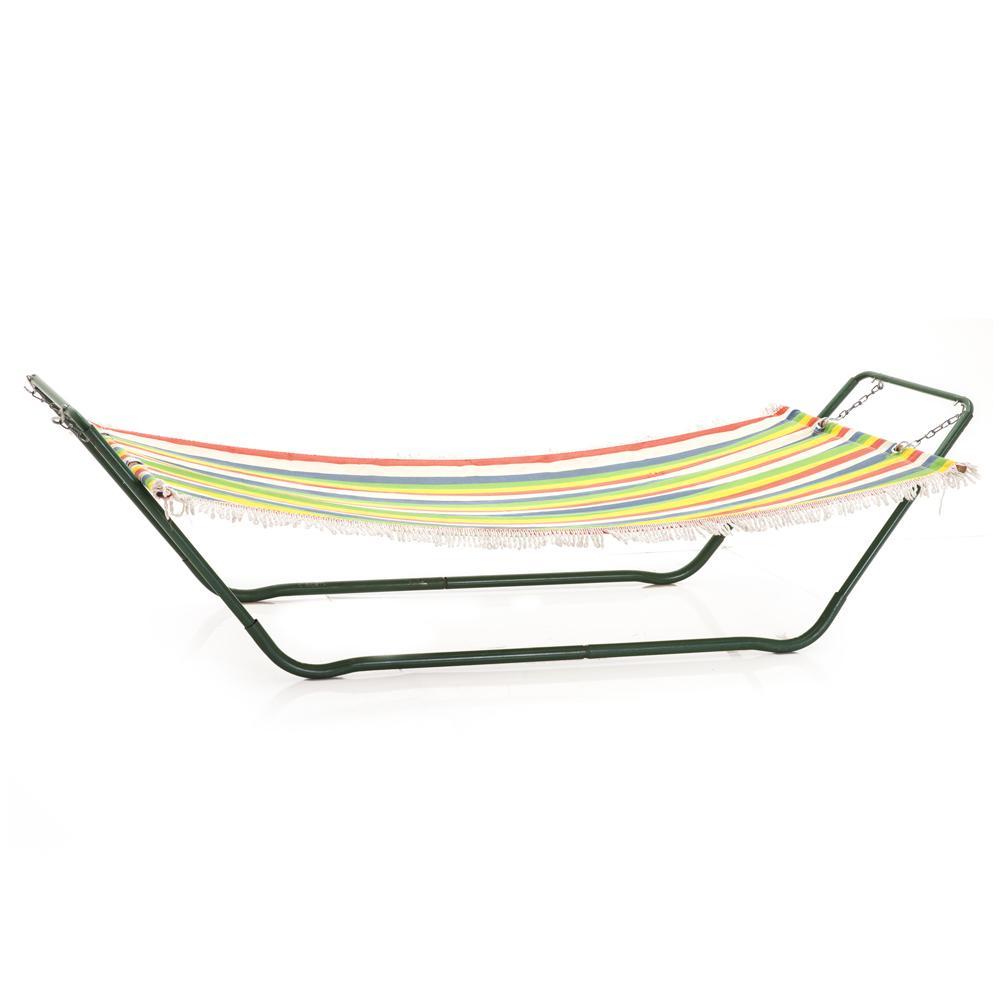 Vintage Rainbow Stripe Fabric Hammock