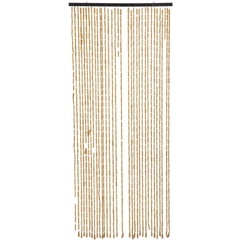 Tan Raffia Strands Beaded Curtain