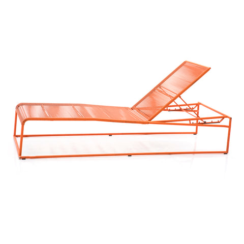 Orange Cord Outdoor Chaise