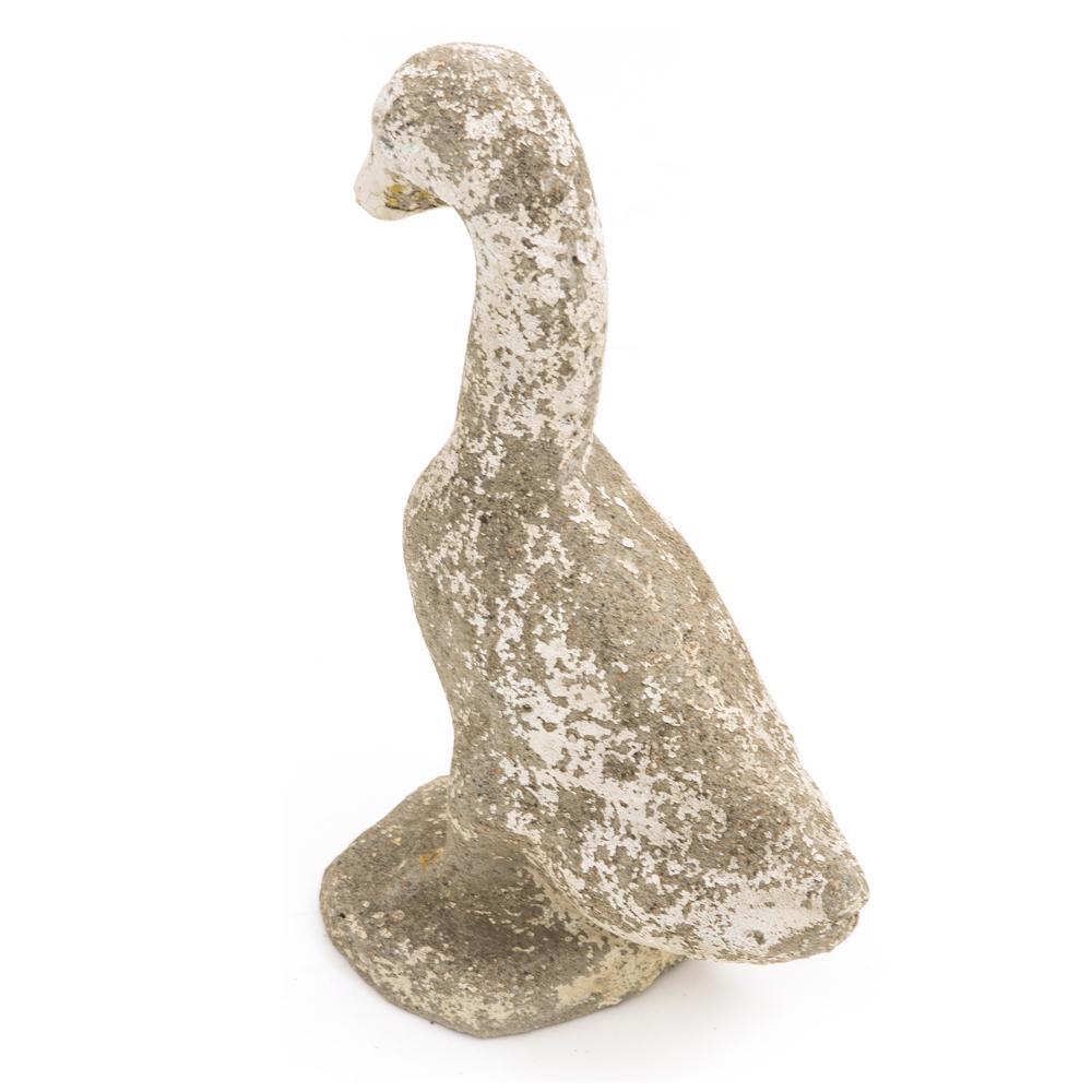 Rustic Cement Goose Garden Sculpture