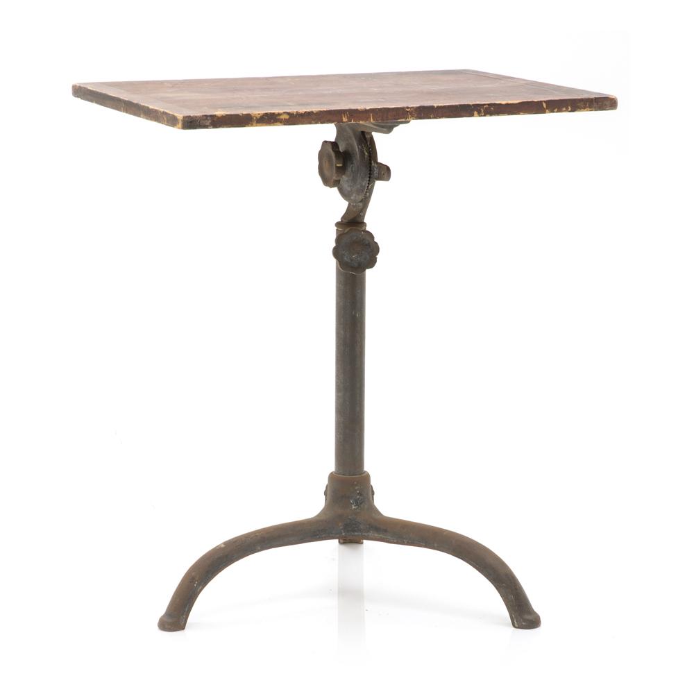 Rustic Wood and Metal End Table