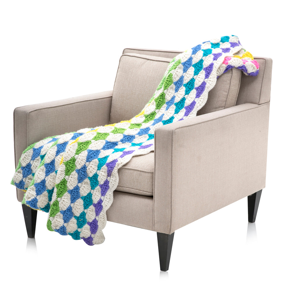 Rainbow Crochet Throw