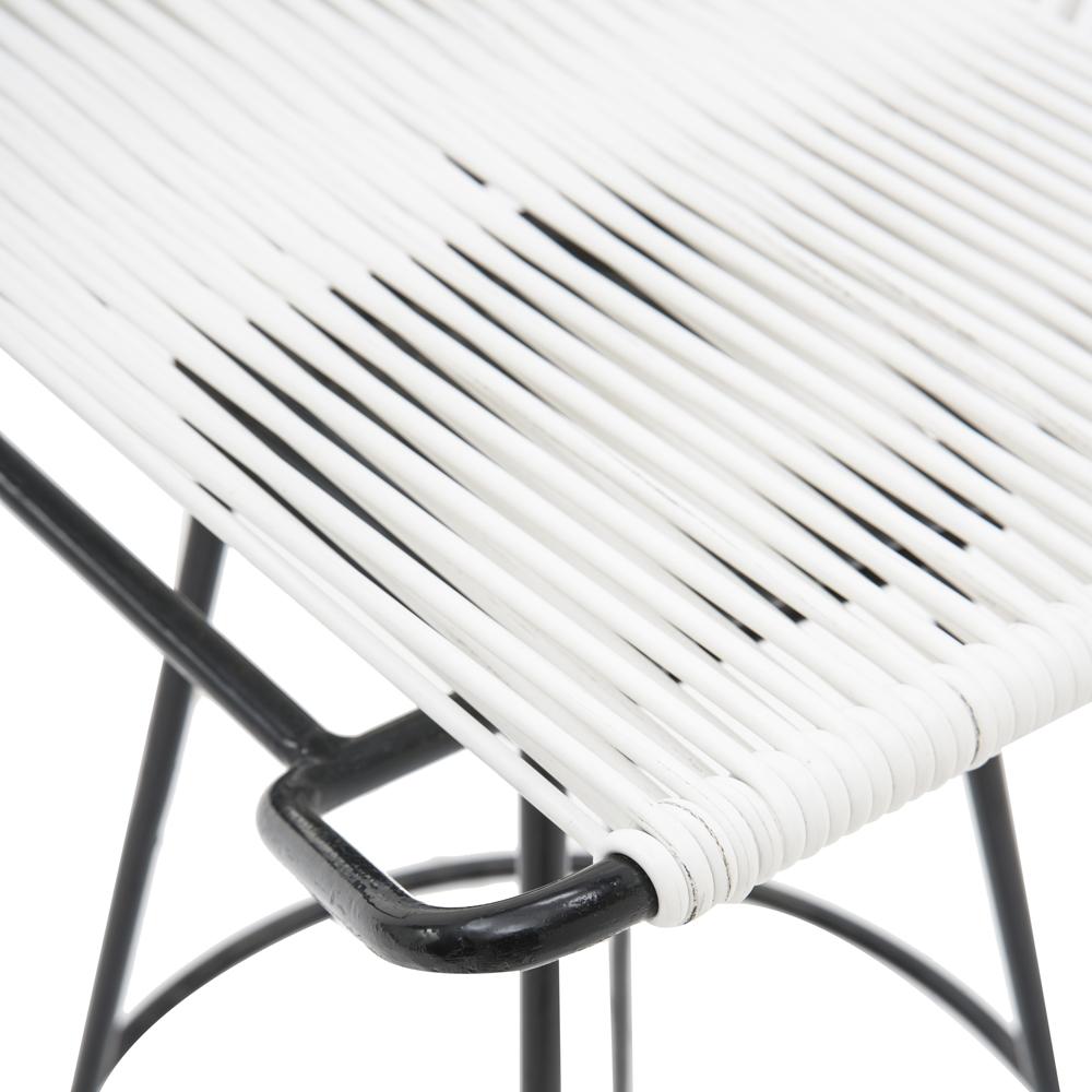 Black and White Cord Outdoor Stool