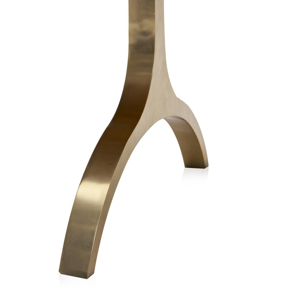 Wood & Brass Base Dining Table