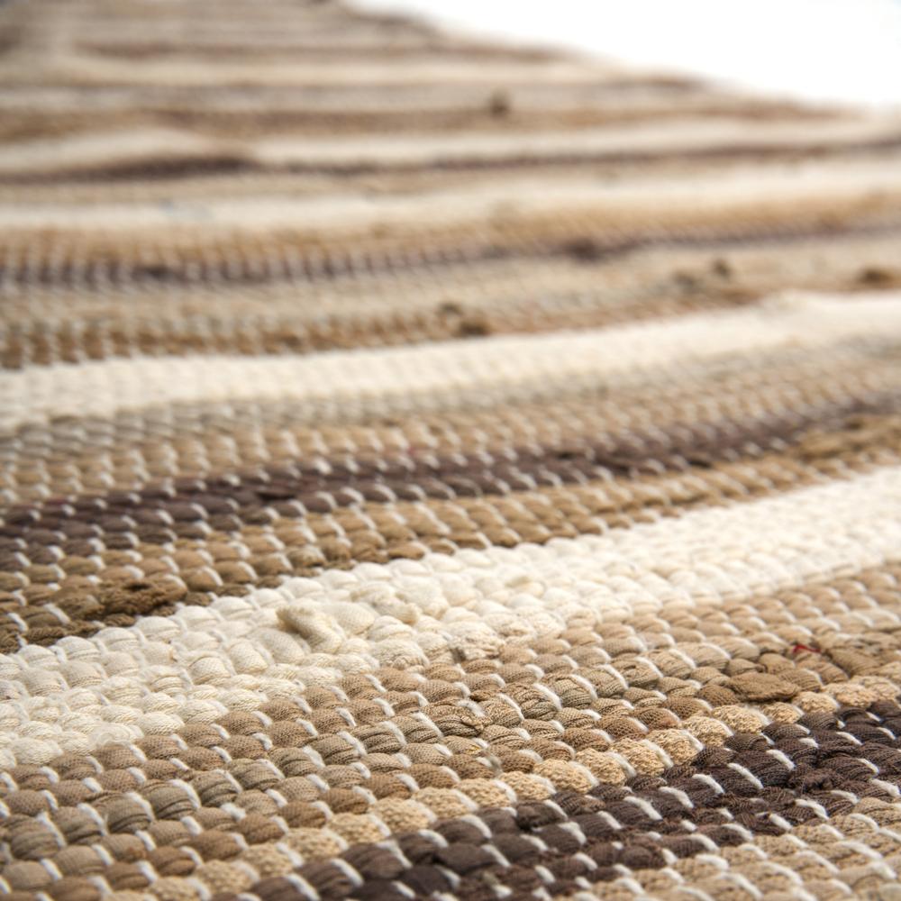 Brown & Tan Stripe Woven Doormat