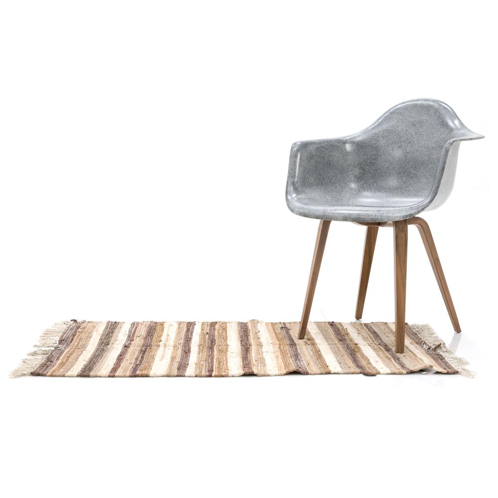 Brown & Tan Stripe Woven Doormat