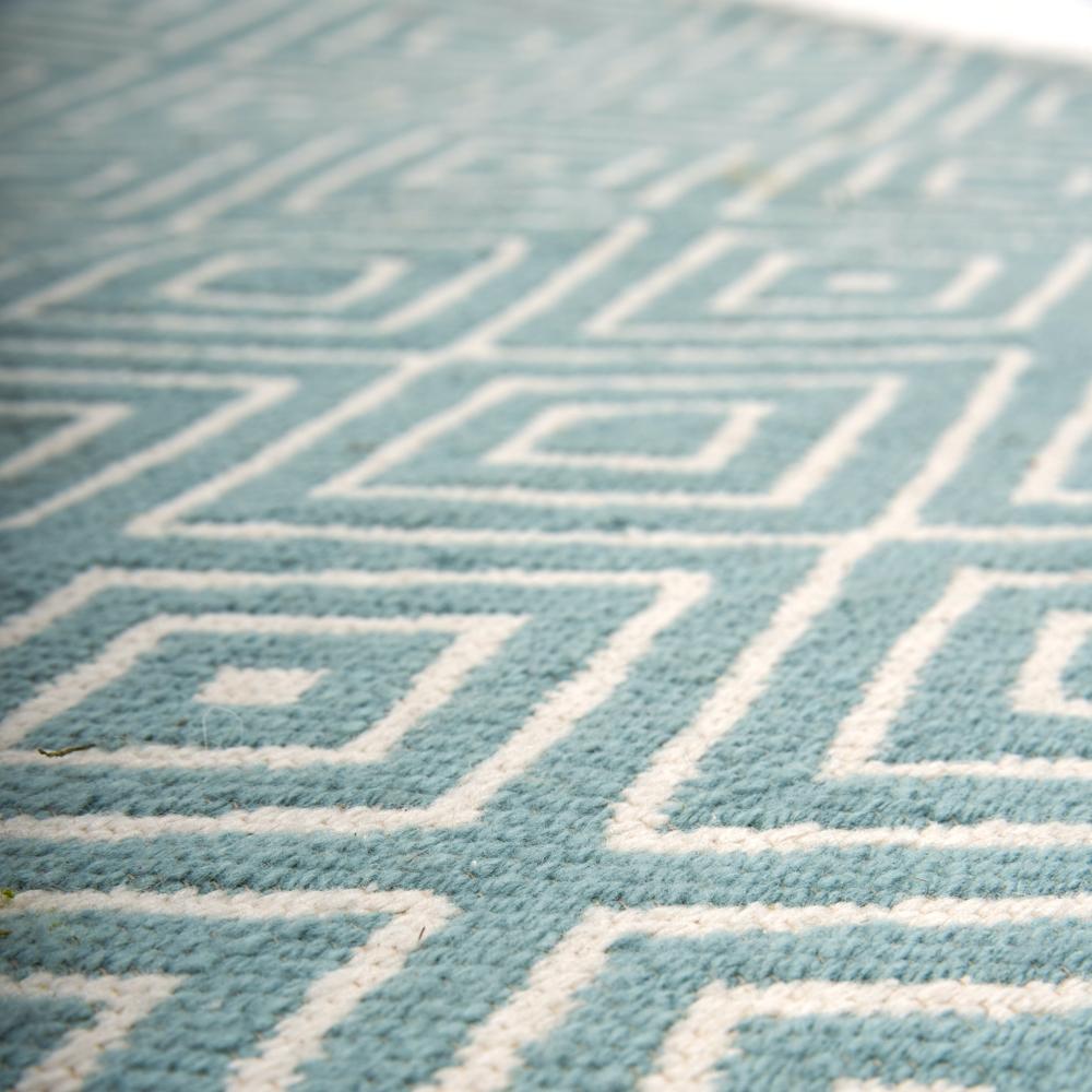 Aqua Patterned Rug