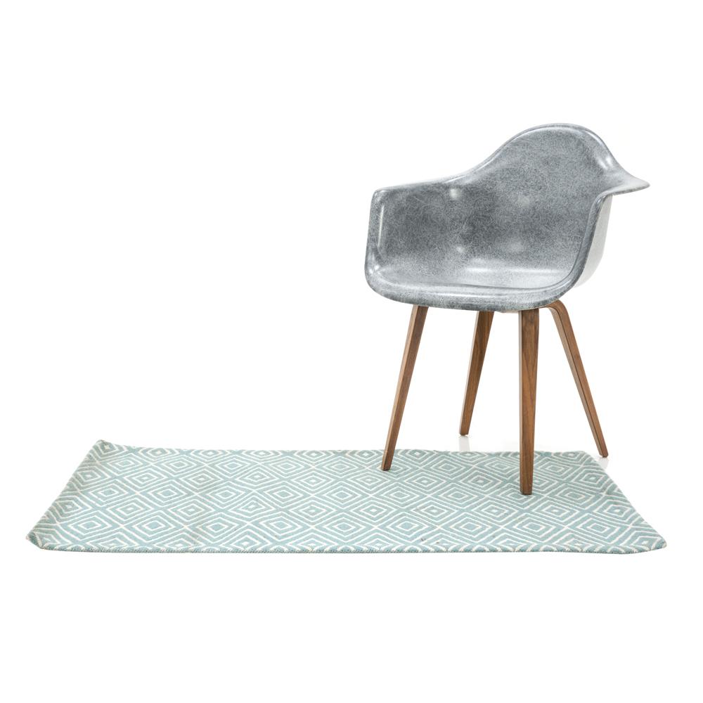 Aqua Patterned Rug