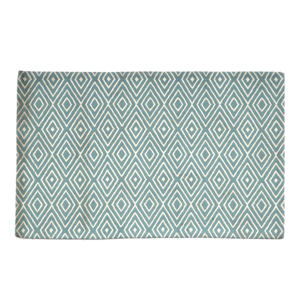 Aqua Patterned Rug