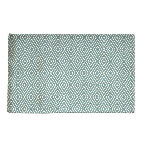 Aqua Patterned Rug