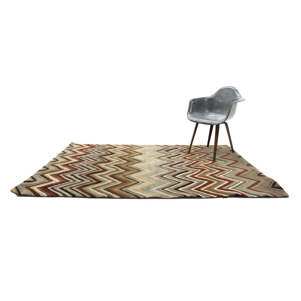 Multicolor Zig Zag Pattern Rug