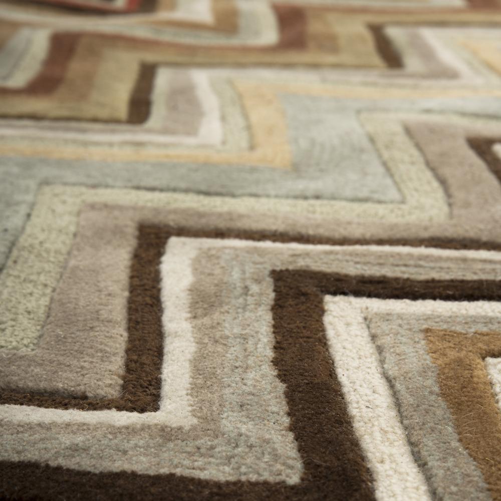 Multicolor Zig Zag Pattern Rug
