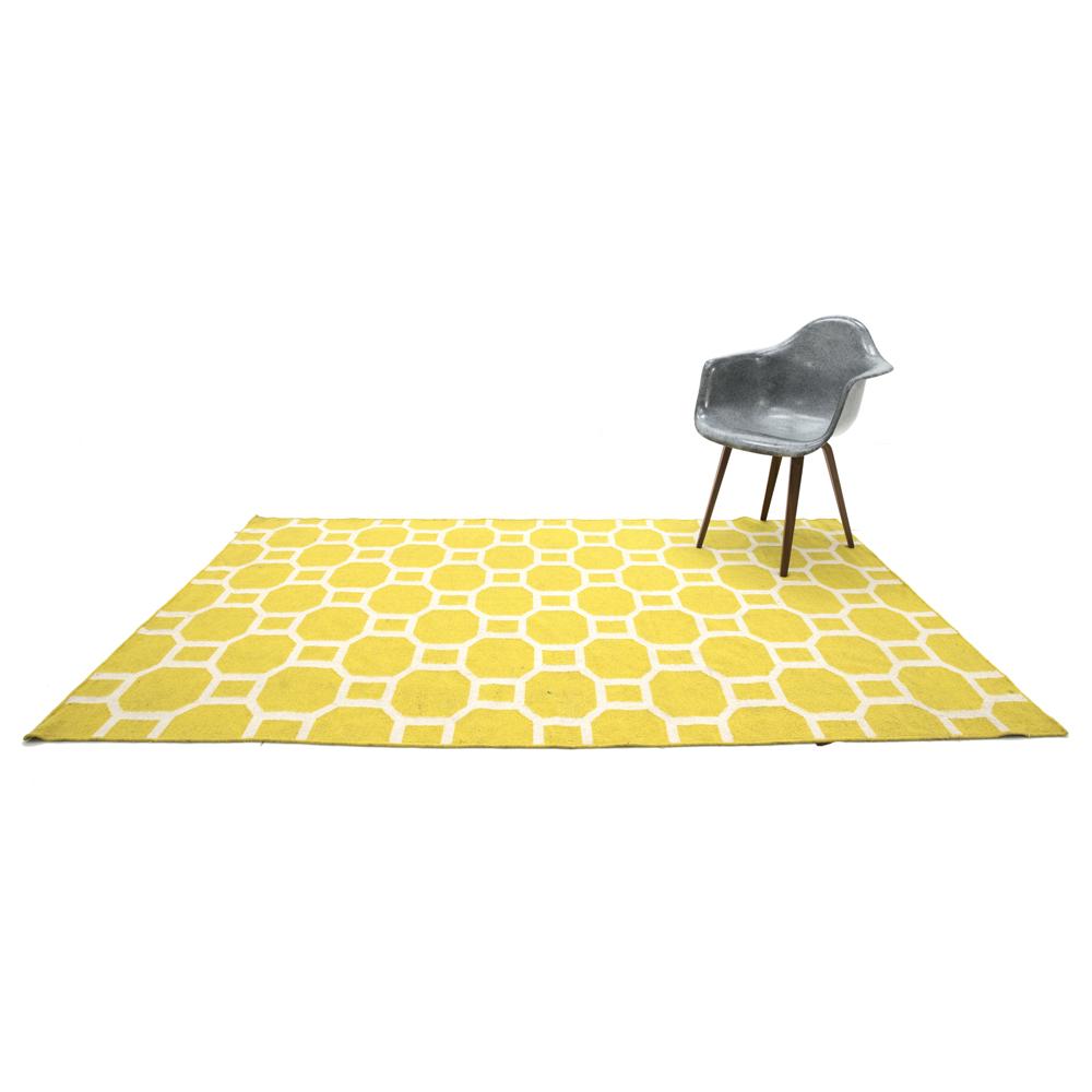 Yellow Patterned Rug