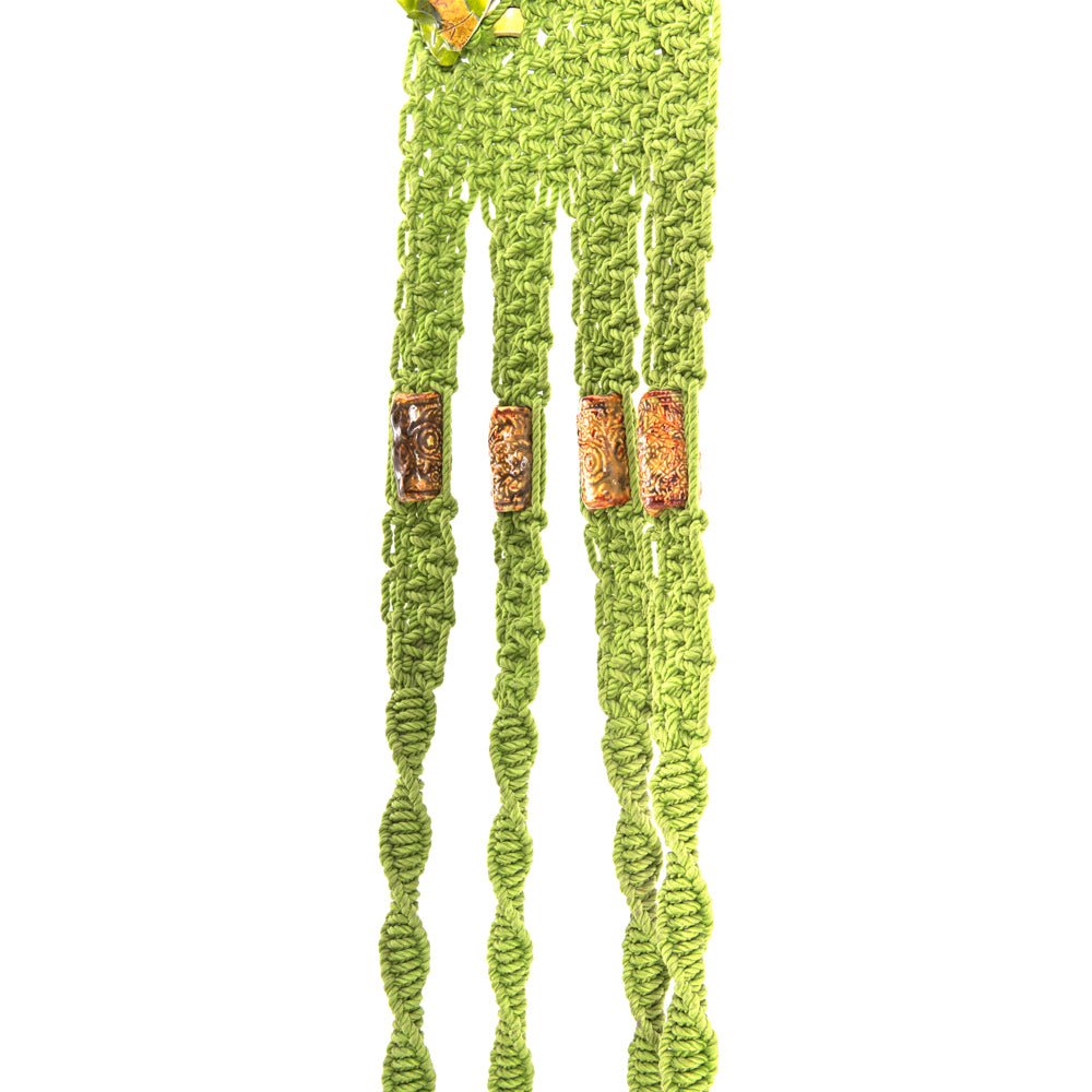 Green Hanging Tassel Macrame