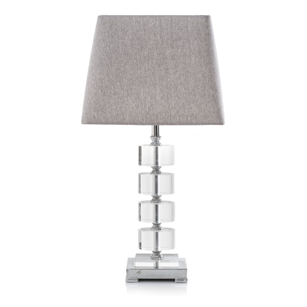 Grey & Lucite Base Lamp