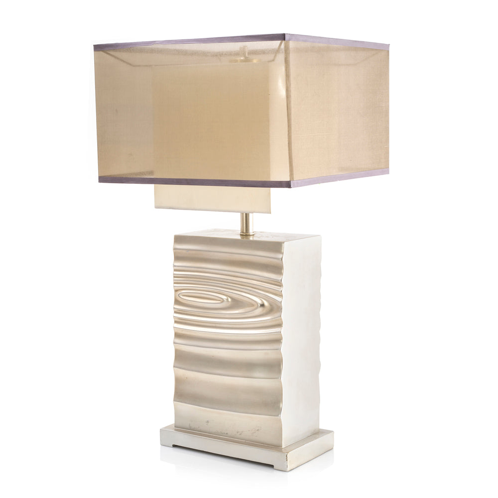 Modern Chrome Wave Lamp