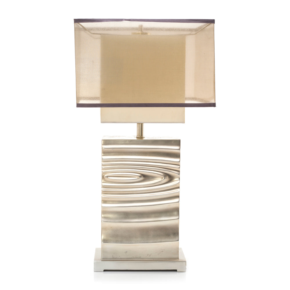 Modern Chrome Wave Lamp