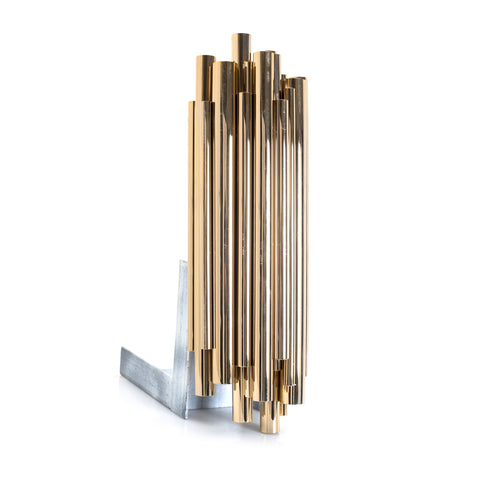 Gold Tube Sconce