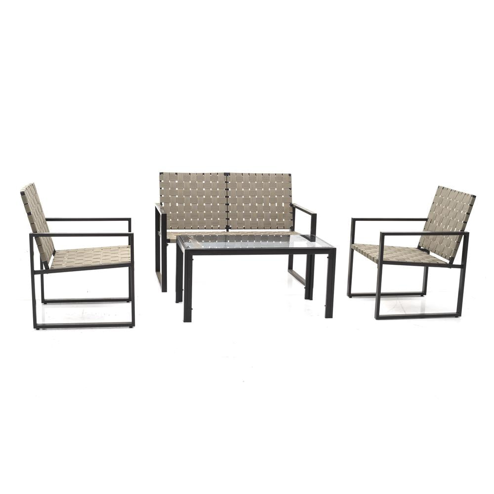 Beige and Black Modern Outdoor Chair