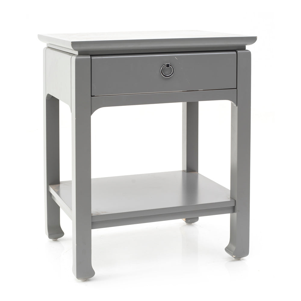 Cool Grey Bedside Table