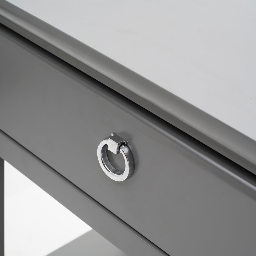 Cool Grey Bedside Table
