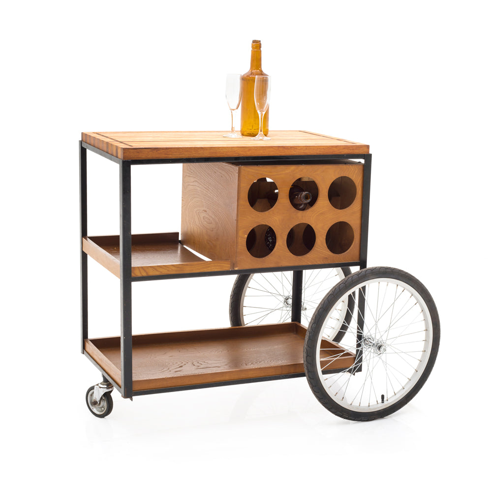 Contemporary Rolling Wine Cart