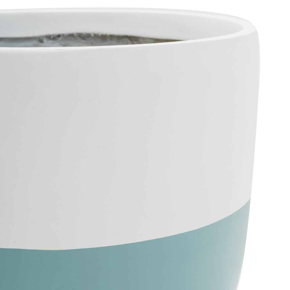 Half Blue and White Planter