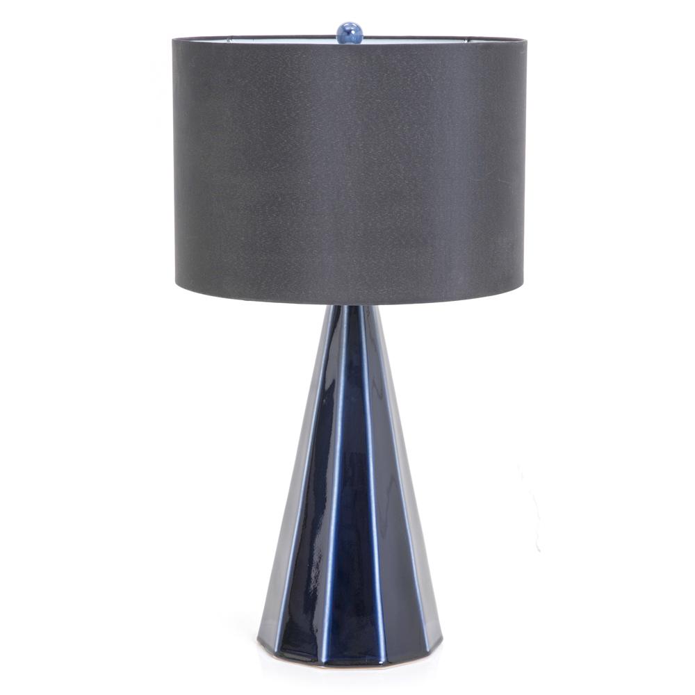 Blue Ceramic Cone Table Lamp