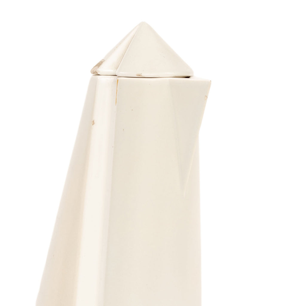 Geometric White Ceramic Modern Pitcher