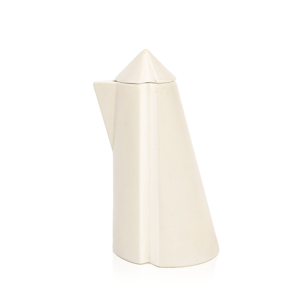 Geometric White Ceramic Modern Pitcher