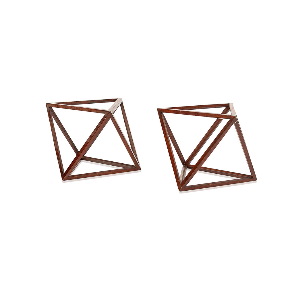 Wood Diamond Tabletop Sculpture (A+D)