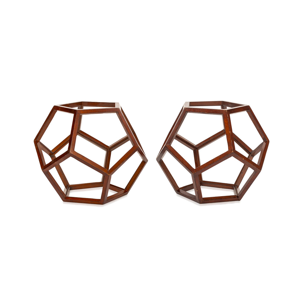 Wood Pentagon Tabletop Sculpture (A+D)