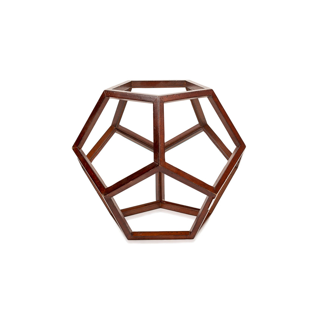Wood Pentagon Tabletop Sculpture (A+D)