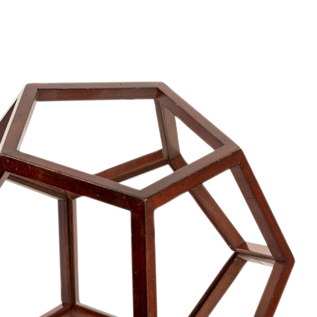 Wood Pentagon Tabletop Sculpture (A+D)