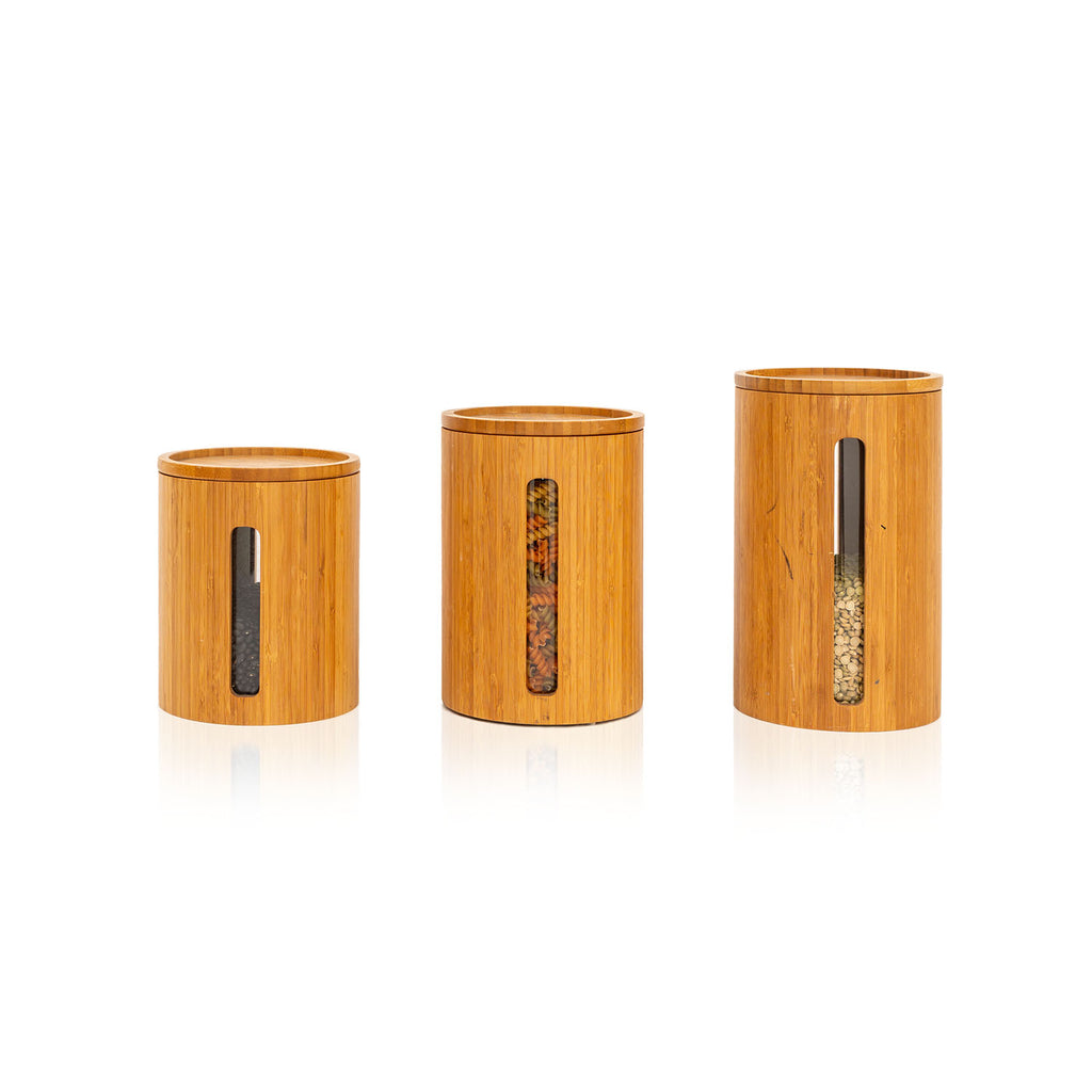 Wood Bamboo Spice Container - Tall