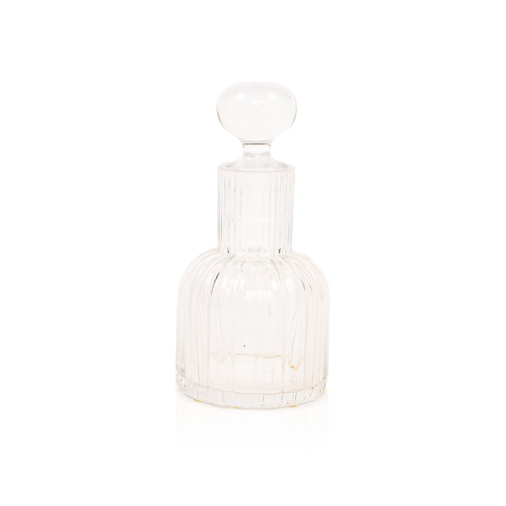 Glass Vintage Rounded Ribbed Decanter