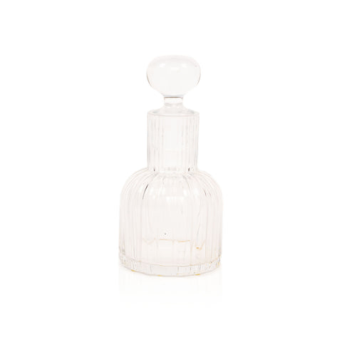 Glass Vintage Rounded Ribbed Decanter