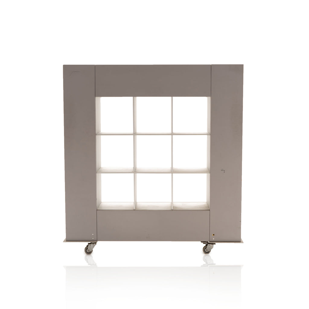 Metal Mobile Grid Shelving Unit