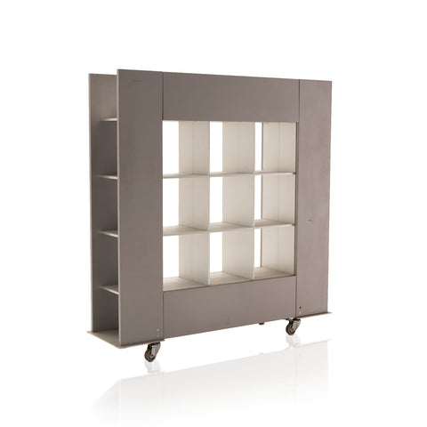 Metal Mobile Grid Shelving Unit