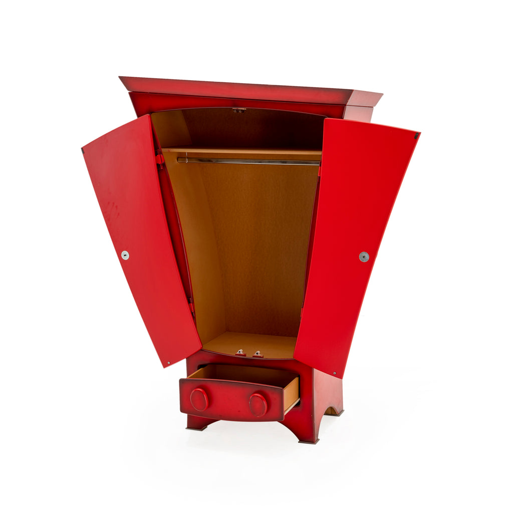 Red Cartoon Wood Armoire