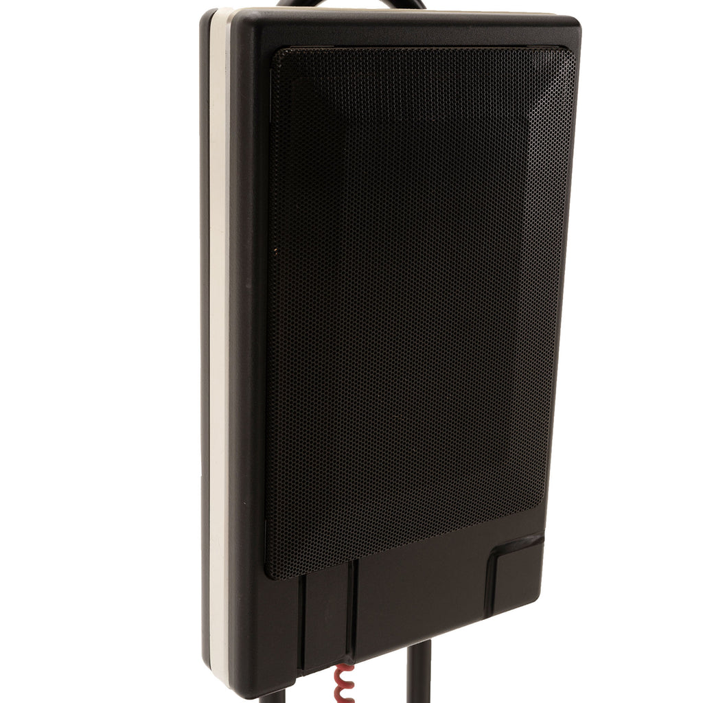 Black Standing Speakers with Red Cord Set of 2