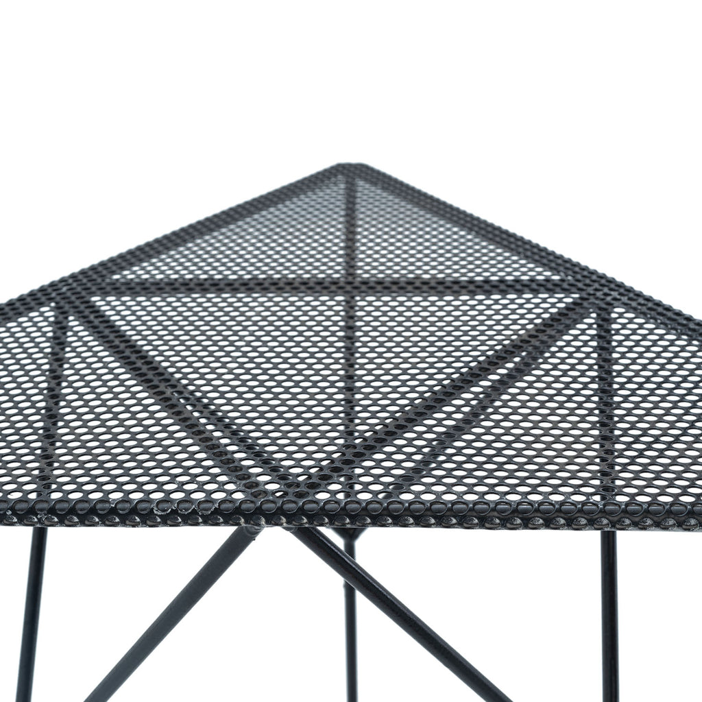 Black Geometric Wire Side Table